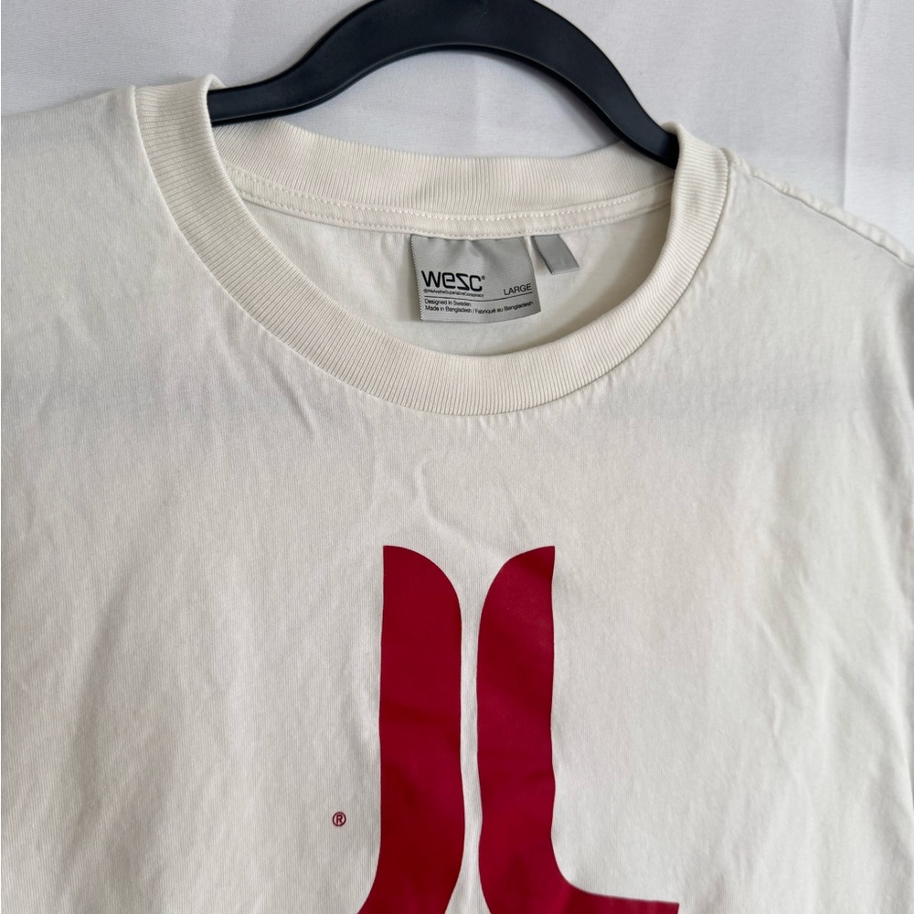 Wesc White T-Shirt with Red Logo